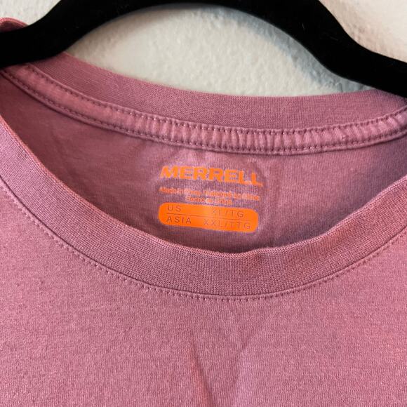 Merrell Graphic T-Shirt XL Wild Life Retro Sunset Floral Outdoor Hiking Tee Pink - Picture 3 of 4